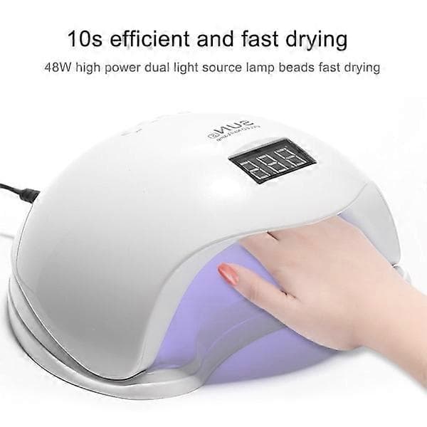 [RM]48w UV/LED lampe med timerfunktion Hvid