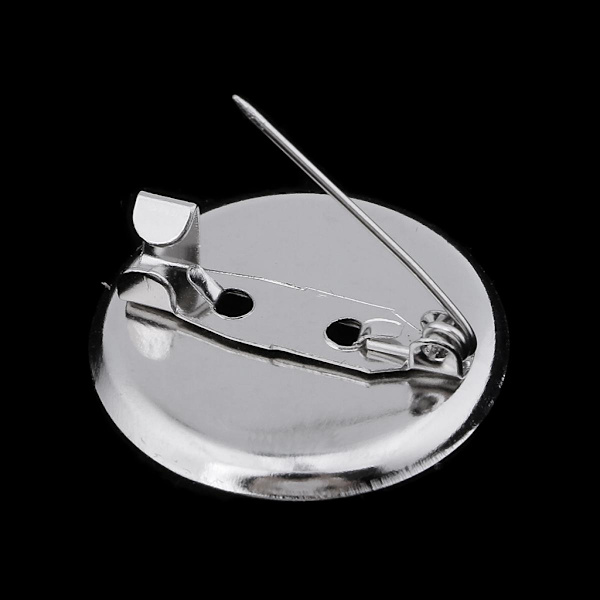 40 st Blank Brosch Metall Nål Knappmärken Baksida Cabochon Infattning - 23mm