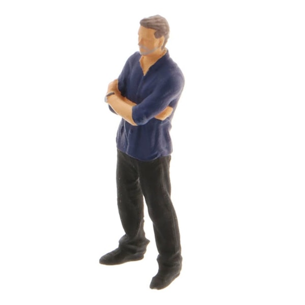 6 Stycken 1:64 Gatubild Diorama Figurer Karaktär Resin Modell Layout Dekor