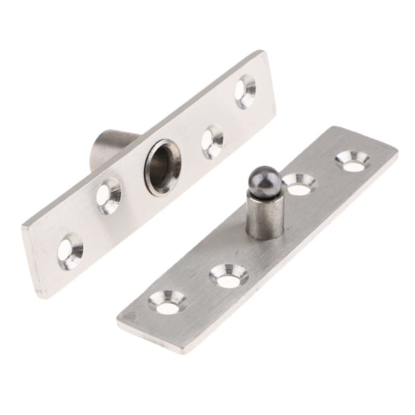 Set med 2 st Center Pivot Svänggångjärn 360 Graders Svängbara Dolda Dörrgångjärn Rostfritt Stål Finish Beslag