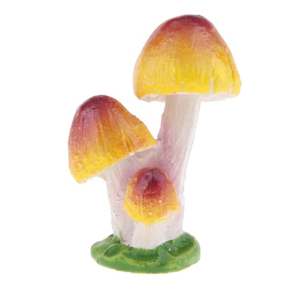 Miniatyr Svamp Figurin Mikro Landskap Konst Dekor Lila