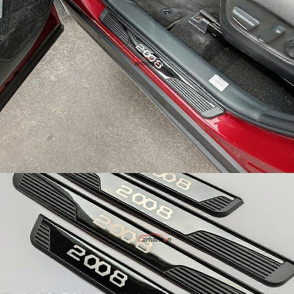 For Peugeot 2008 Biltilbehør Dørterskel Slitasjebeskyttelse Trim Bildeler 2024