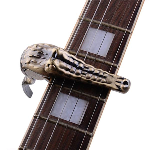 gitarr capo stämklämma för akustiska/elektriska gitarrer bronsdelar