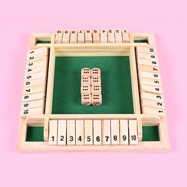 Four Way Shut The Box 10 Nummer Spel Drickspel Set Jeux De Table