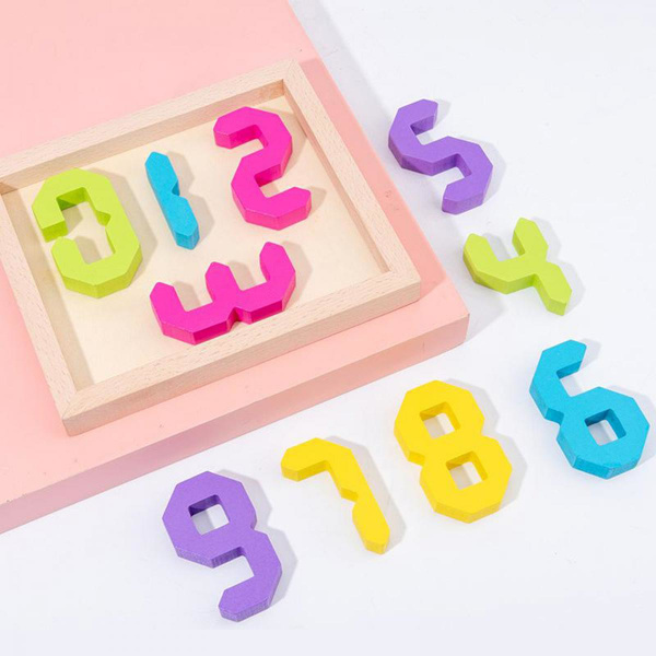 Lärande Leksaker Trä Byggklossar Nummer Matematikblock för 1-3 År Gamla Barn Pojkar Flickor, Digitala Lärande Leksaker