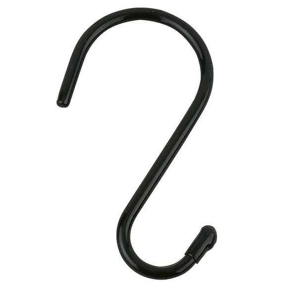 Set med 6 st S-krokar i metall, multifunktionella S-formade krokar för badrum, sovrum, kontor och kök.