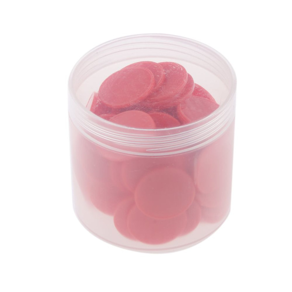 100x 25 mm Plast Casino Pokerchips Bingo Markörer Token Leksak Present Röd