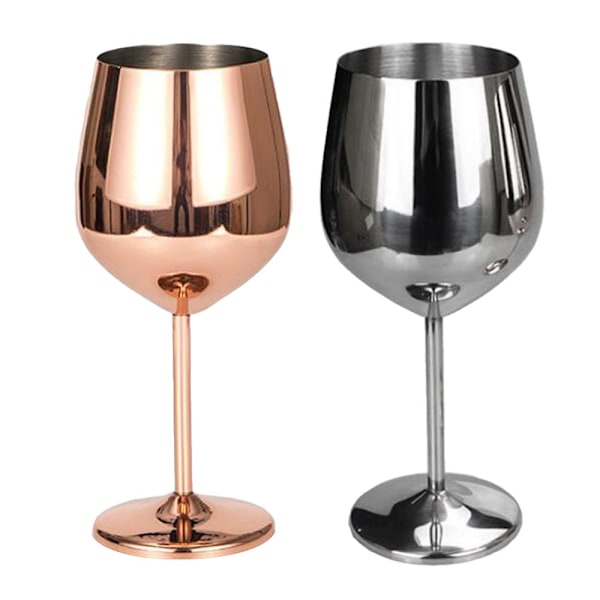 Vin glas i metall; ölglas