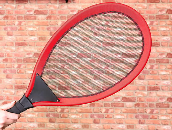 Jumbo pehmeä tennissetti, 2 jättimäistä mailaa sulkapallolla ja tennispallolla - Ulkolelut red.