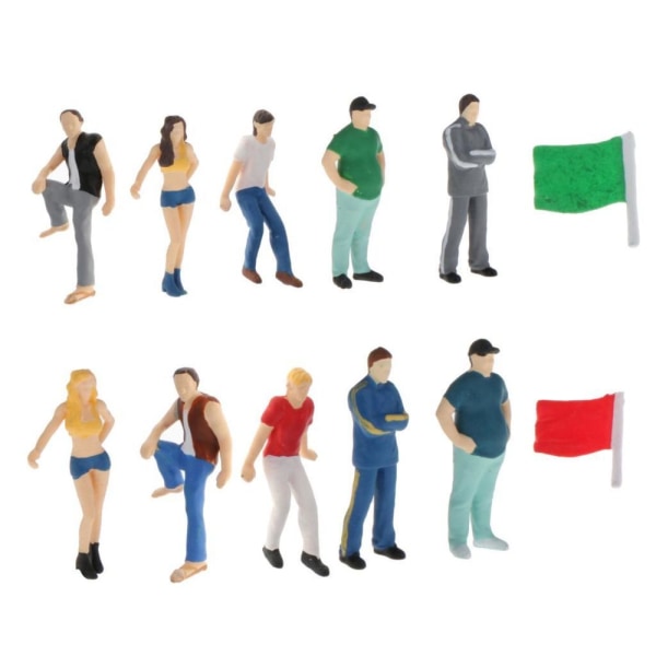 1 Set 1:64 Gatubild Diorama Figurer Karaktär Resin Modell Layout Dekor