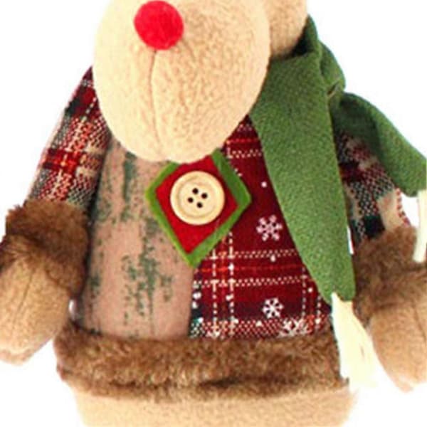 Standing Christmas Reindeer, Reindeer Stuffed Plush with Retractable Legs Christmas Decorations Orn