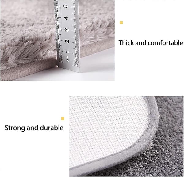 [RM]40cm 60cm Bathroom Non-slip Bath Mat Durable Soft Bath Blanket Washable Bath Mat Microfiber Shaggy