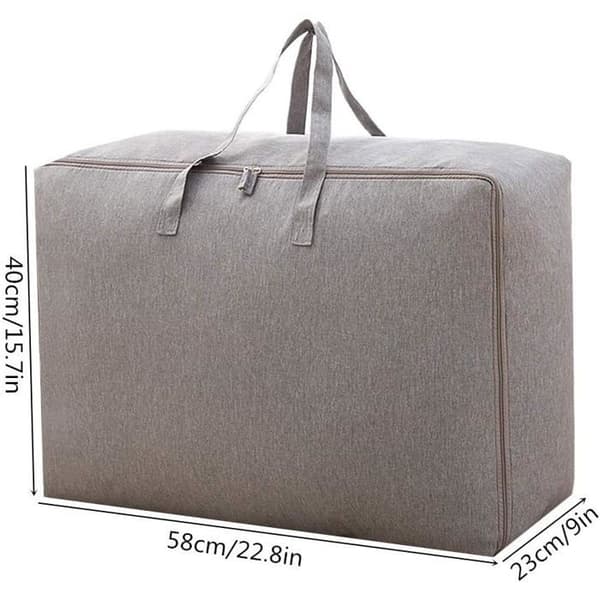 Stor opbevarings- og flyttetaske 58x40x23cm - Beskyttelsesetui til dyner og tæpper Grå