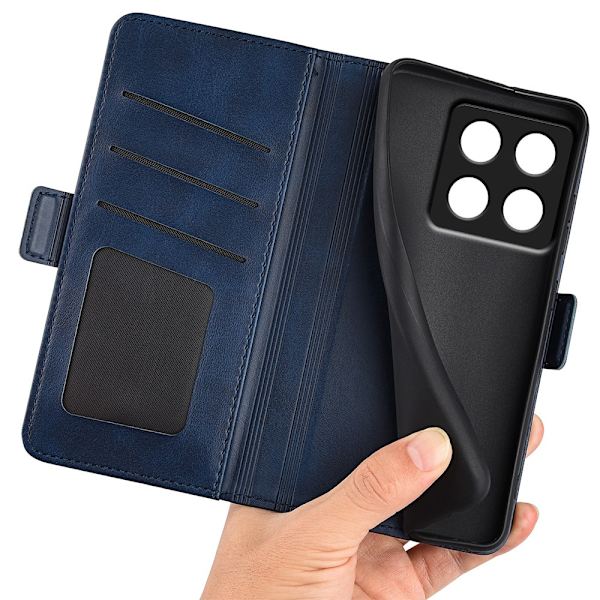 Xiaomi 14T Pro Wallet Case Læder Blå 71