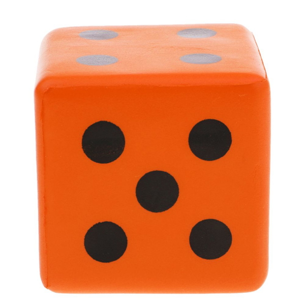 Tärningar i skumgummi pricktärningar speltärningar för matematikundervisning orange leksak