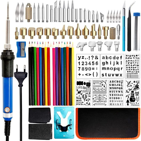 [RM] Wood Burning Pyrography Pen Set, Quick Heating Wood Burning Kit with Replaceable Tips for DIY Craft Projects, Adjustable Temperature