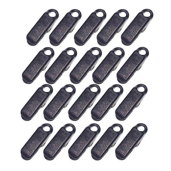 [RM]Klemme presenningsclips Holdbare teltstrammerclips 20 stk. sort plastdesign