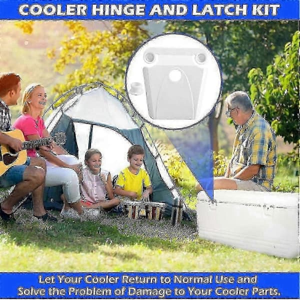 Igloo-kompatibelt kjølebokshengsle- og låseerstatningssett med skruer, utgave 0331