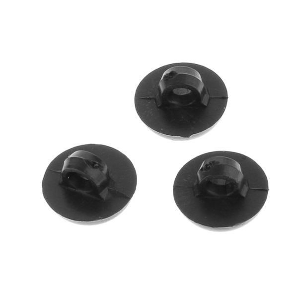 100 st Svampformade Kupolknappar Sömnad Djurögon Docka DIY Hantverk Svart 12mm