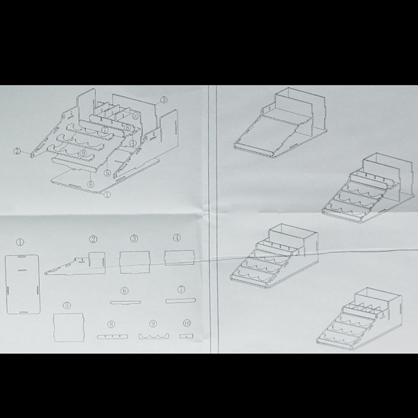 Trä Epoxy Verktygsförvaring Hållare Penslar Ställ Modell Organizer #1
