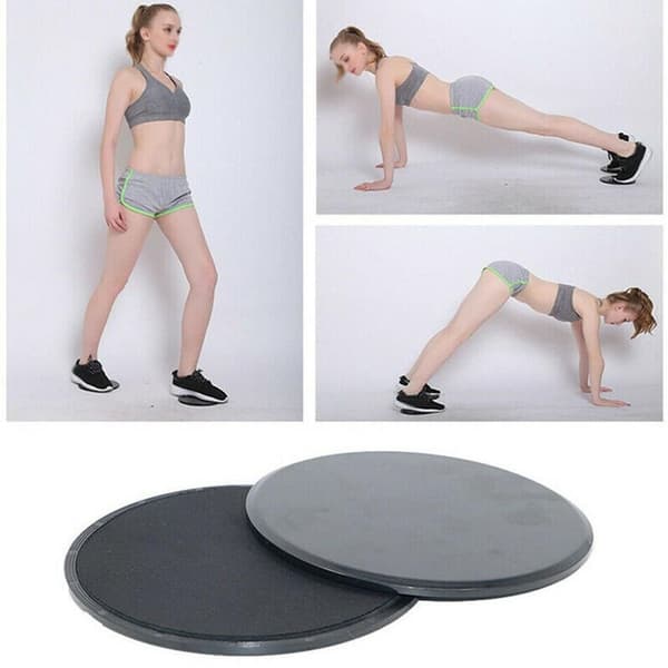 2-pack Fitness Träning Core Gliding Plates Gym Core Gliding Disc Bodengleiter KLB