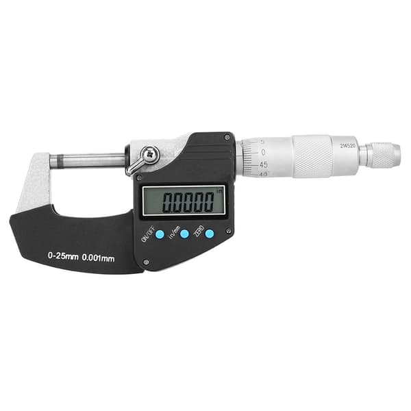 [RM] Stort digitalt mikrometer 0,001 mm nøjagtighed 0-25 mm udvendig diameter metrisk imperial