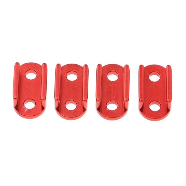 4x Bladfjäderfästen/Hållare i Aluminiumlegering för WPL B16 B24 B36 Röd