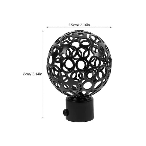 Ihåliga dekorativa gardinstångsändar för stänger med 22 mm innerdiameter