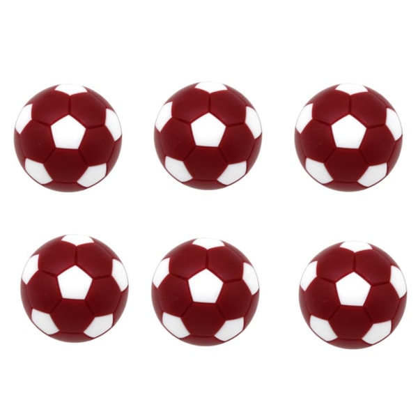 6st 32mm Foosball Fotboll Fotbollsbollar Ersättning Mörkröd fotboll