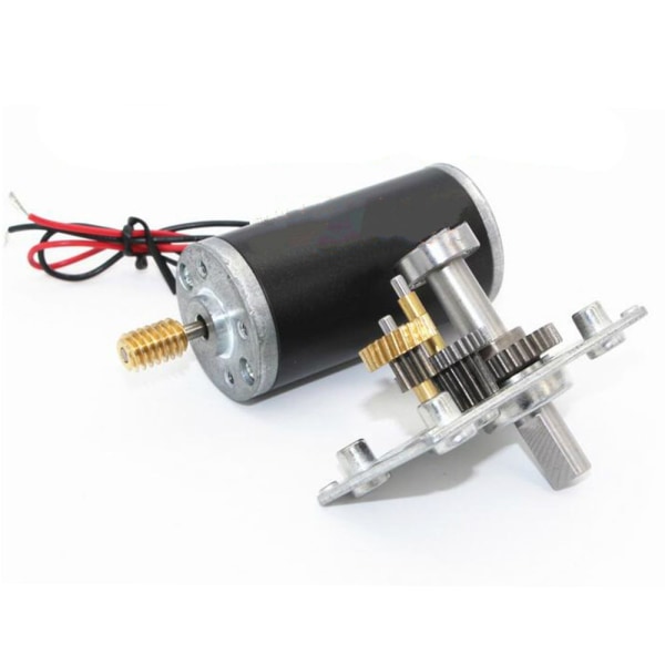 Mikro DC Snäckväxelmotor Högt Vridmoment Hastighetsreducerande Turbin 12V 40RPM