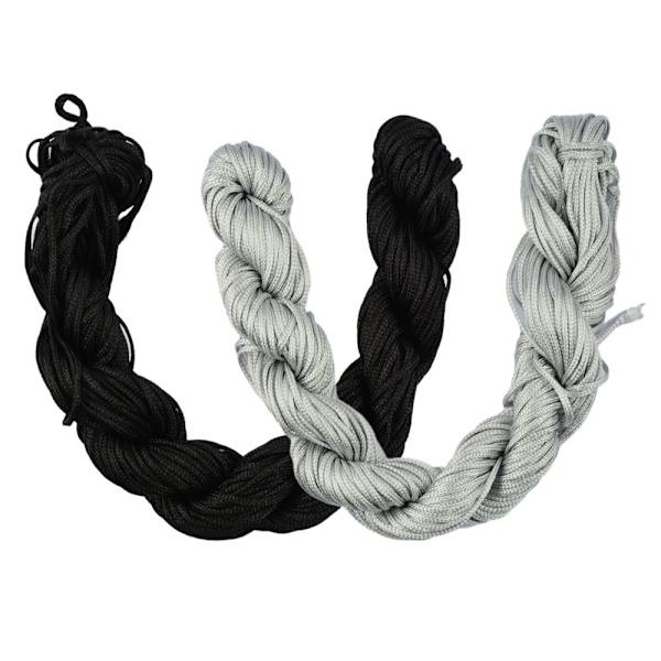 60 Meter 1mm Flerfärgad Kumihimo Nylon Flätad Tråd Armbandsmaterial