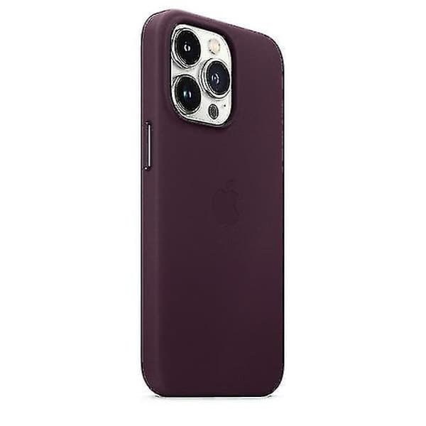 [RM]Lærveske til iPhone 13 Pro Lærveske med Magsafe Mørk Kirsebær Dark Cherry
