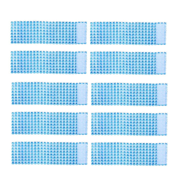 10 STK kristall servetthållare strass servettring klistermärke blå remsa