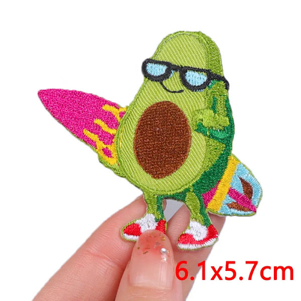 Broderade djur-märken för kläder, strykmärken 5 st PE8178CT