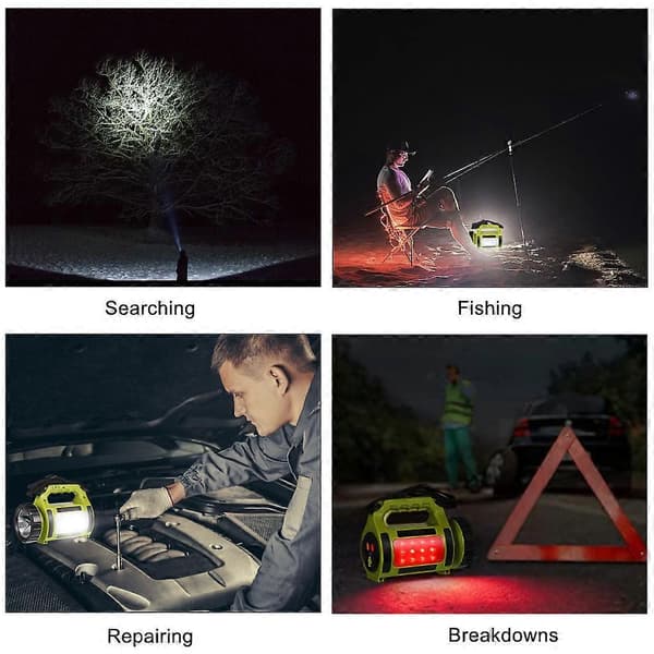 Håndholdt Spotlight Campinglampe Teltlampe USB Opladning Nødlamper