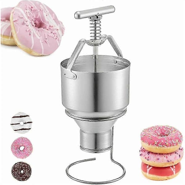 Manuel Donut Depositor, 3L Donut Dispenser med Stativ, Donut Dropper Maker i Rustfrit Stål, til Hjemmet