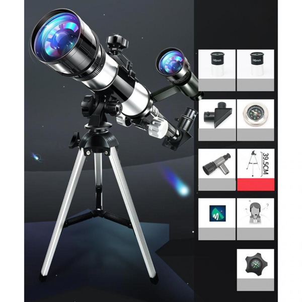 70mm HD Astronomical Reflector Telescope Monocular Set och Tripod Månfilter för vuxna barn