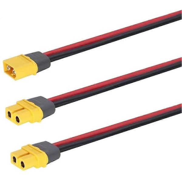 XT60 Y-Splitter Kabel 14AWG 2 Hun til 1 Han XT60 Parallel Kabel til Solpanel Power Station Batteriopladningssele