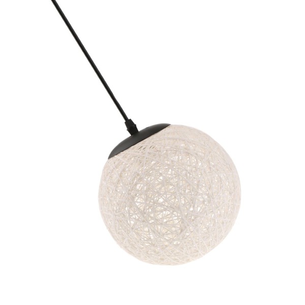 Korgflätad Rotting Väv Ballong Globlampa Taklampa Lampskärm 20cm Vit