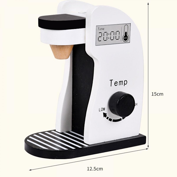Kaffebryggare, med Kopp, Kaffebryggare, Sked och Mjölkflaska, Låtsaslek Köksleksaker för Barn Kaffemaskin Mixer Spis Leksaker