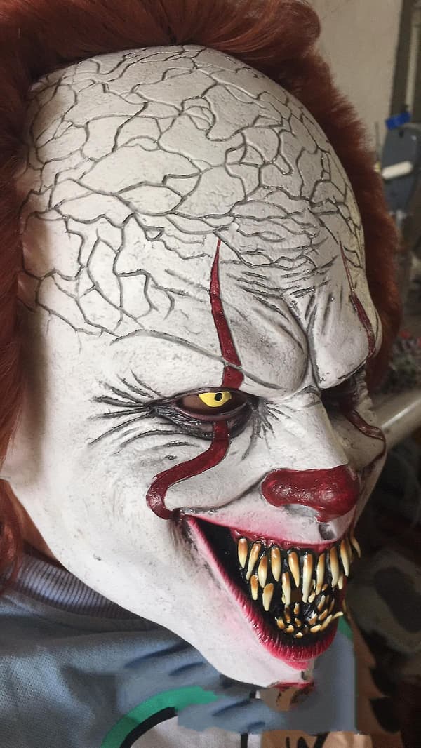 Clown Mask Latex Skräck Cosplay Prop Halloween Vuxen