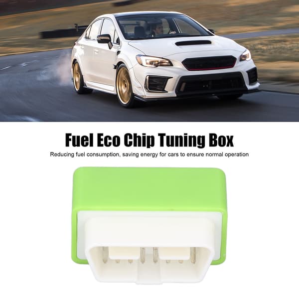 [RM]OBD2 ECO Drivstoffbesparende Effekt Chip Tuning Box 15% ABS Universal for Biler Siden 1996 grønn green