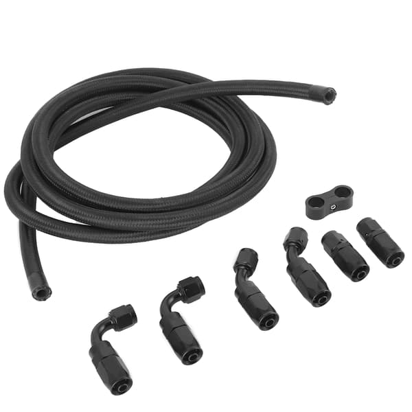 [RM]9,8ft AN6 Fuel Line with Fitting Adapter Separator Clamp Kit Universal Car