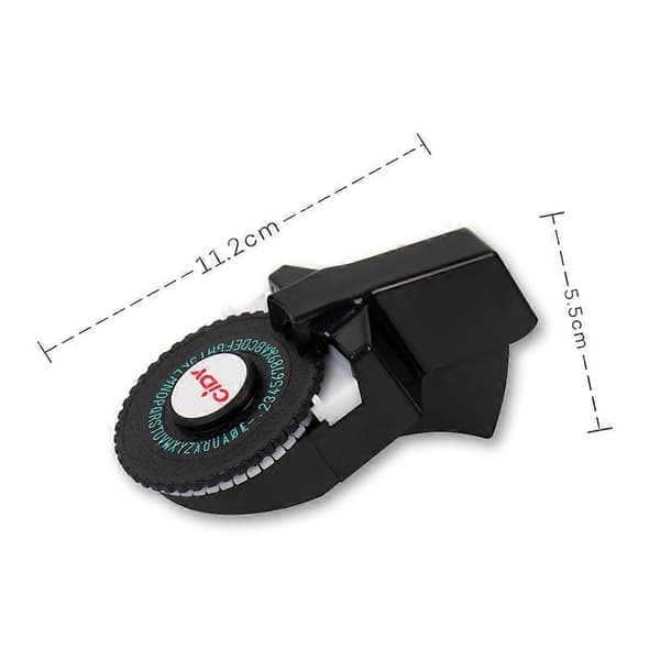 3D-etikettskrivare, liten modell, manuell, DIY-textmaskin, för DYMO, svart tejp