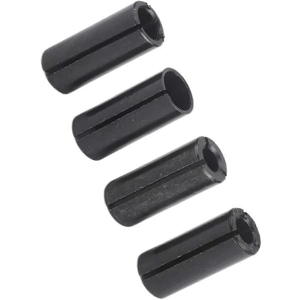 5 stk. fræsejernsadapter spændepatron skaft CNC fræseværktøjsadaptere holder til drejebænk fræser 12 mm til 6 mm Black