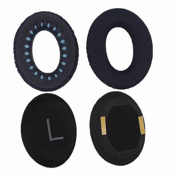 QC45 erstatningsørepuder, sort, kompatibel med Bose QuietComfort 45
