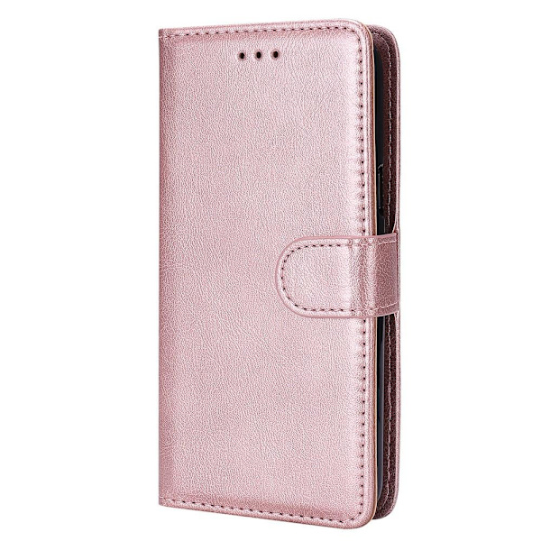 SKALO Kompatibel med Samsung S22 Magnetisk Etui/Wallet \"2 i 1\" - Rose Pink gold Rosa guld