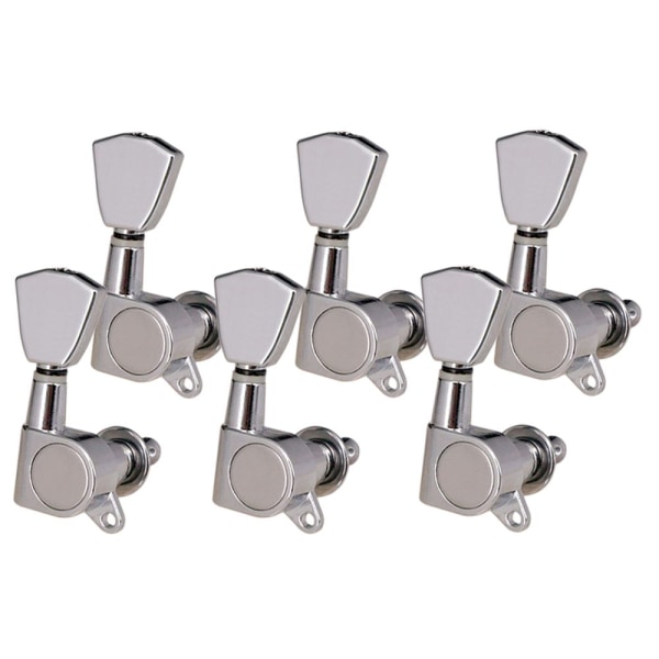 Akustisk gitarr Guitar Tuning Clamps Machine Head Tuners Ersättning Silver