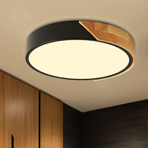 [RM]Ultra-thin Ceiling Lamp with Dimmable Light Temperatures, Modern Minimalist Wooden Frame for Living Room, Kitchen, Bedroom, Office, Hallway