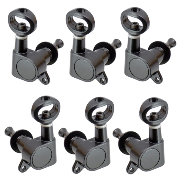 Guitar Tuning Clamps Tuners Machine Heads for Electric / Akustisk Gitarr Svart